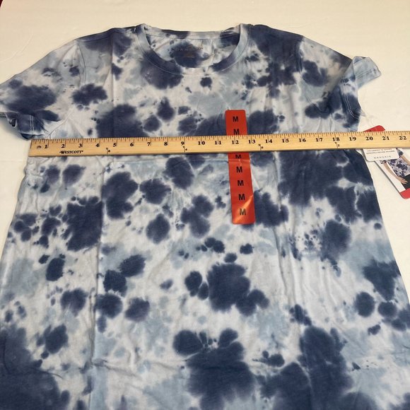 Tie Dye T-shirt Crew Neck Short Sleeve  Medium Blue - Picture 9 of 12